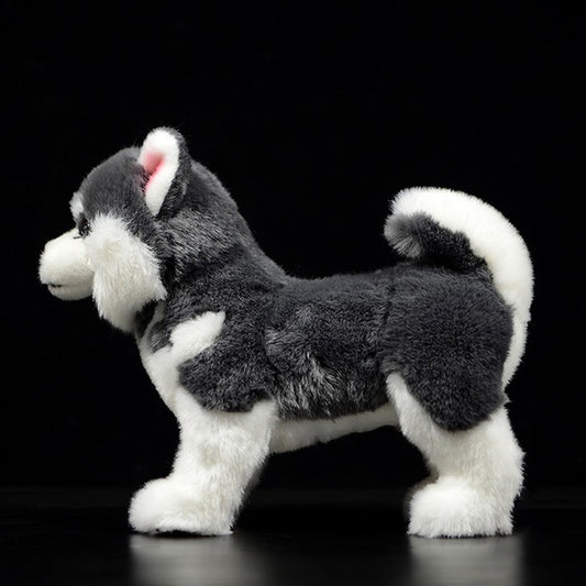 Peluche Perro Husky Siberiano Gris - Muñeco Realista de Simulación - Image 2