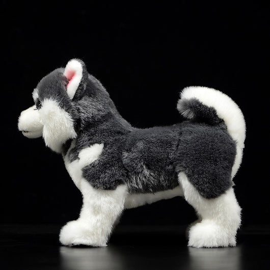 Peluche Perro Husky Siberiano Gris - Muñeco Realista de Simulación - Image 2