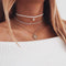 Collar Novia Perlas con Strass Multicapas para Clavícula