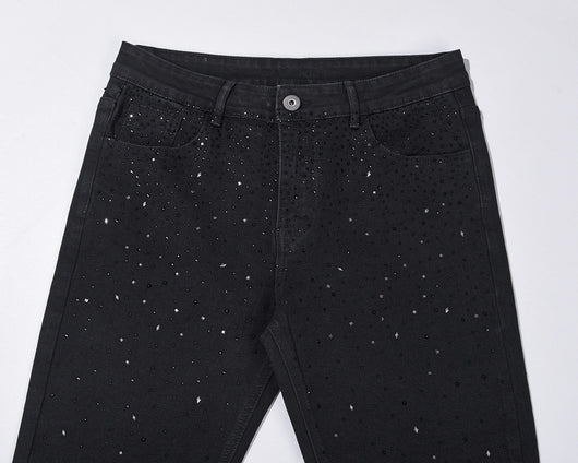 Jeans Casual Holgados con Tachuelas y Lavado Diamante - Image 3