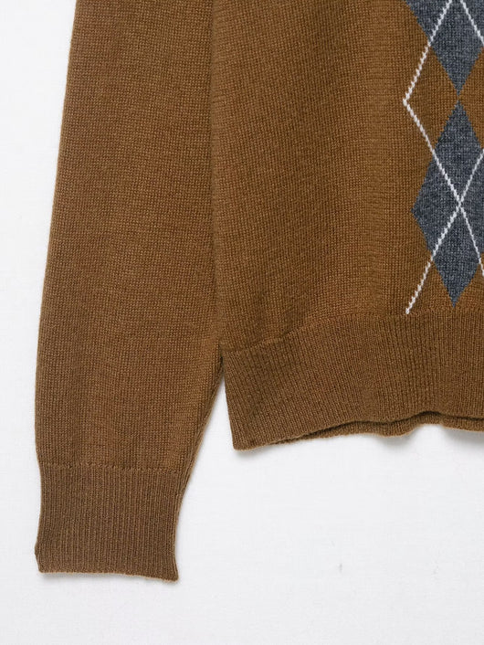 Polo Jacquard Diamante Otoño con Cuello Clásico - Image 14