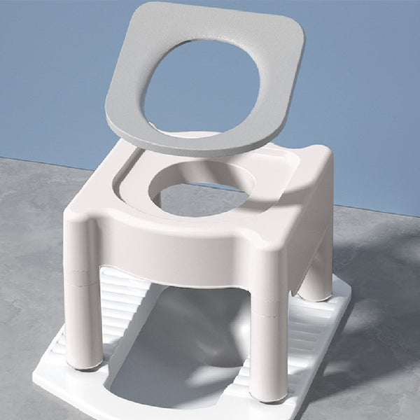 Asiento de Inodoro Plegable para Embarazadas - Marco de Soporte Seguro