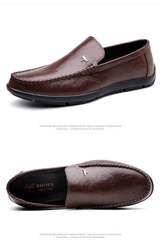 Zapatos Casuales de Cuero Transpirable para Hombre con Suela Suave - Image 11
