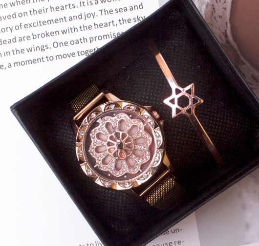 Reloj de Mujer con Esfera Giratoria y Mecanismo de Turntable para Negocios - Image 14
