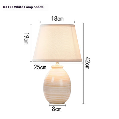 Lámpara de Mesa Minimalista Cerámica Moderna Chino para Dormitorio - Image 6