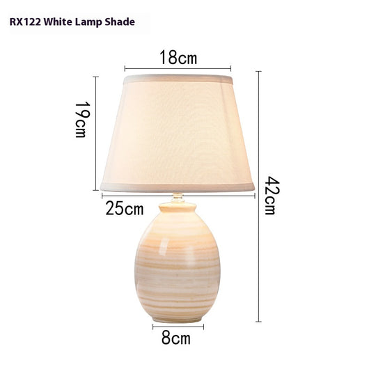 Lámpara de Mesa Minimalista Cerámica Moderna Chino para Dormitorio - Image 6