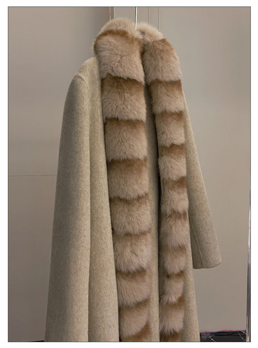 Abrigo de Vellón de Alpaca con Cuello de Zorro Desmontable - Image 11