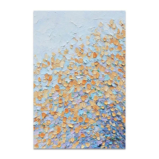 Cuadro Abstracto Pintado a Mano con Flores Modernas - Arte de Pared sin Marco - Image 5