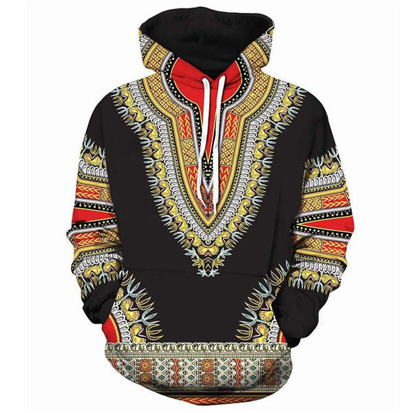 Sudaderas Hoodie Hombre Estampado 3D Diseño Africano Tradicional