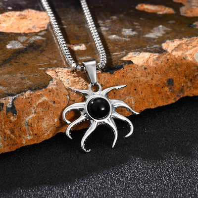 Dije Pulpo de Ónice Negro en Acero Inoxidable para Hombre - Diseño Exclusivo - Image 6