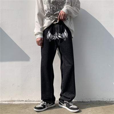 Jeans Casuales Holgados con Estampado para Hombre - Image 8