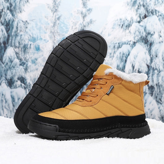 Botas de Nieve para Hombre Caña Media con Suela Térmica Antideslizante