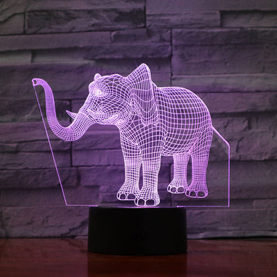 Lámpara de Escritorio LED Elefante 3D con 7 Colores y Control Táctil USB - Image 18
