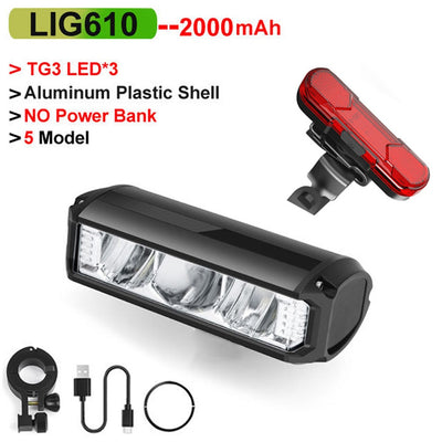 Luz Frontal para Bicicleta Recargable de Gran Capacidad Baojia con Soporte Ajustable - Image 4