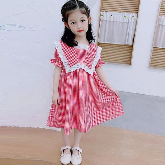 Vestido Infantil Estilo Western en Algodón a Cuadros - Image 8