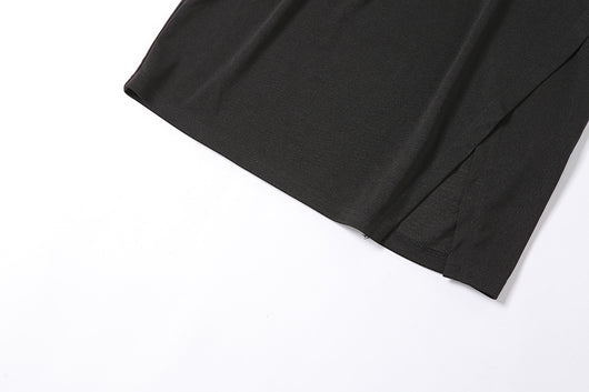 Vestido Largo Asimétrico de Un Hombro Ajustado con Abertura Lateral - Image 17