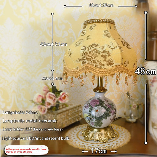 Lámpara de Mesa de Cerámica Estilo Chino para Dormitorio Moderno - Image 5