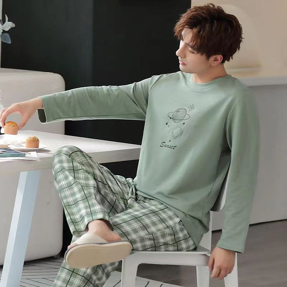 Pijama Largo para Hombre - Ropa de Casa Primavera y Otoño