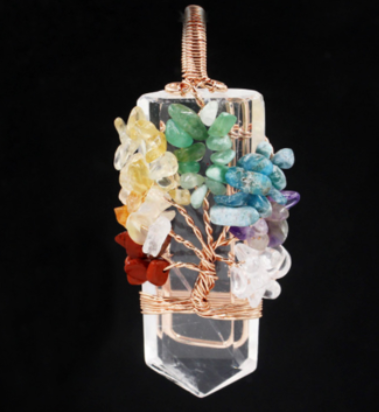 Collar con Colgante Árbol de la Vida en Cristal Hexagonal - Image 8