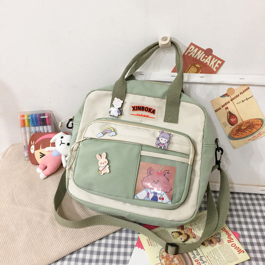 Bolso Canvas Estilo Japonés de Gran Capacidad con Asa al Hombro - Image 6