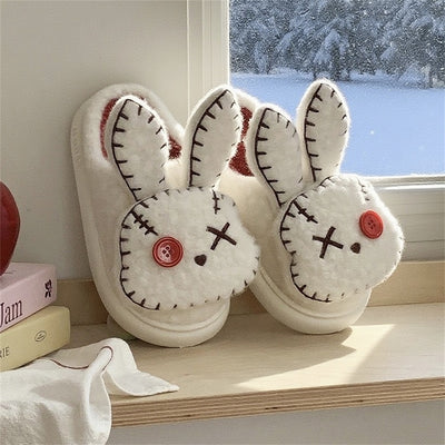Pantuflas de Algodón con Personalidad Villana - Conejo Pirata para Mujer - Image 3