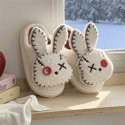 Pantuflas de Algodón con Personalidad Villana - Conejo Pirata para Mujer - Image 3