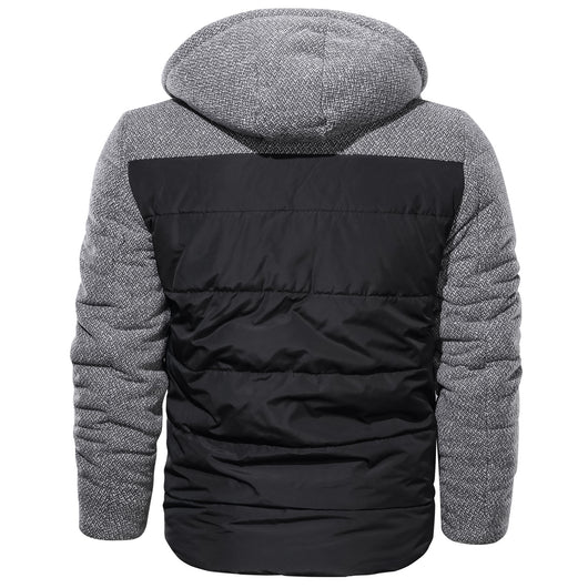 Chaqueta de Algodón para Hombre Tallas Grandes con Diseño Combinado - Image 5