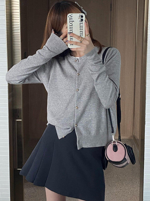 Cardigan Tejido Gris para Mujer - Abrigo Suéter Premium Otoño - Image 10