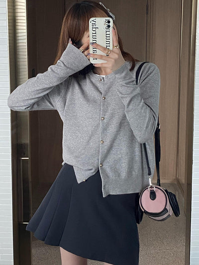 Cardigan Tejido Gris para Mujer - Abrigo Suéter Premium Otoño - Image 10