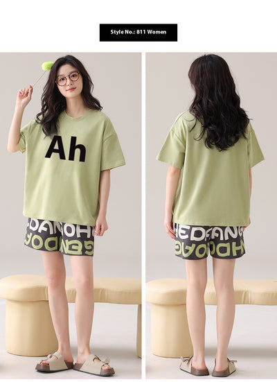 Pijama Corto Holgado para Pareja - Shorts Cómodos de Verano - Image 38