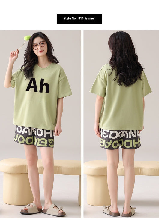 Pijama Corto Holgado para Pareja - Shorts Cómodos de Verano - Image 38