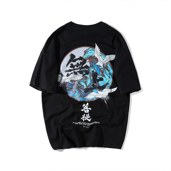 Playera Estampada Árbol Bodhi de Manga Corta