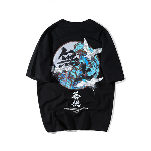Playera Estampada Árbol Bodhi de Manga Corta