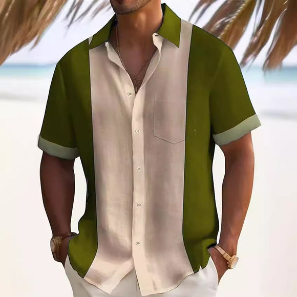 Camisa Casual Manga Corta Slim Fit para Hombre
