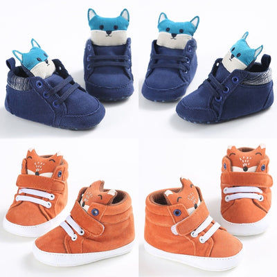 Zapatos para Bebé con Diseño de Osito y Zorro - Primeros Pasos Antideslizantes