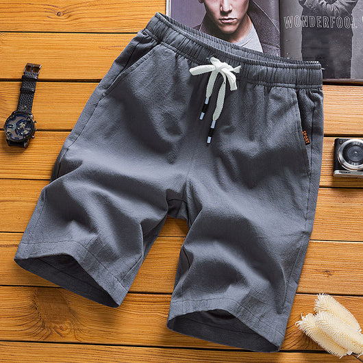 Shorts Casuales de Algodón y Lino para Hombre - Image 8