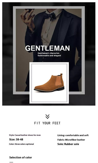 Botas Casuales de Cuero Ante Gamuza Talla Grande - Estilo Versátil y Moderno - Image 8