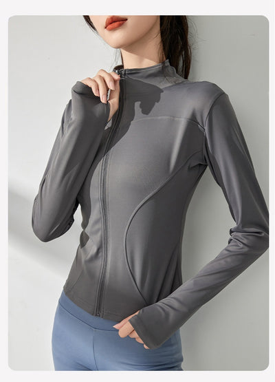 Chaqueta Deportiva para Yoga Mujer Manga Larga Protección Solar Ropa Outdoor - Image 25