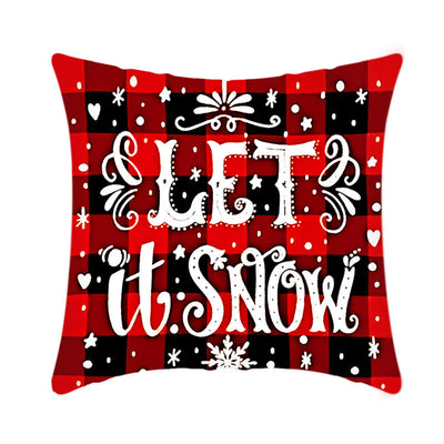 Funda de Cojín Navideño 45cm con Diseño de Reno y Papá Noel en Felpa Corta - Image 11