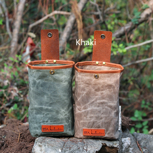 Bolsa de Almacenamiento en Lona de Cuero para Camping y Aventuras al Aire Libre - Image 5