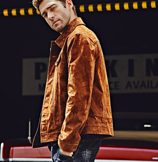 Chaqueta de Cuero para Motociclista Estilo Americano - Image 5