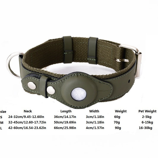 Collar Rastreador para Perros Medianos y Grandes - Correa Inteligente Compatible con AirTag