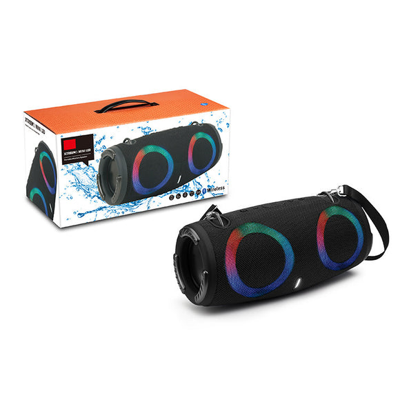 Parlante Portátil War Drum Bluetooth con Luces RGB - Resistente al Agua