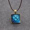Glow in the Dark Pyramid Necklace Pendant Deep Azul