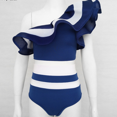 Traje de Baño Asimétrico Bicolor - Diseño Europeo Moderno - Image 19
