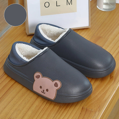 Pantuflas de Algodón con Diseño de Osito Adorable para Casa y Exterior - Image 8