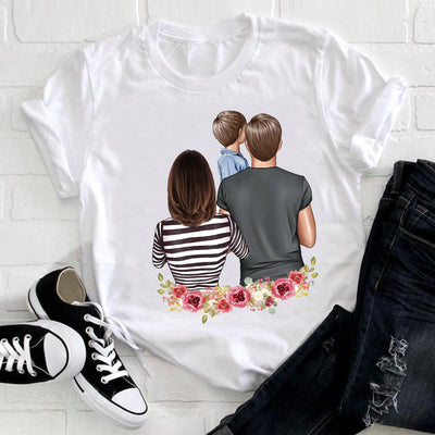 Playera Blanca Estampada Familia Verano para Cuatro - Image 16