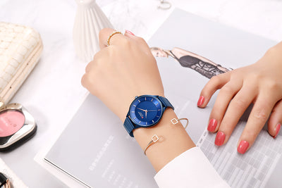 Reloj de Pulsera Unisex Acero Inoxidable Cuarzo Clásico Negro - Image 14