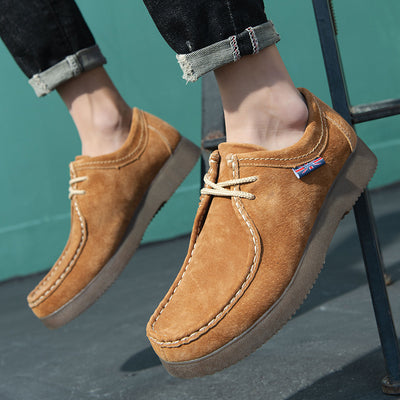 Tenis de Cuero Casual Coreano Estilo Británico - Sneakers Versátiles para Hombre - Image 4