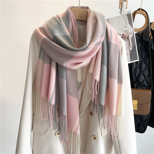 Bufanda Escocesa Coreana Unisex - Abrigo Cálido para Otoño e Invierno - Image 12